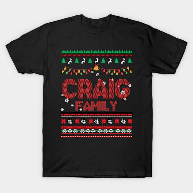 Craig Family Christmas, Name Xmas , Merry Christmas, Name , Birthday, Middle name T-Shirt by sketchraging